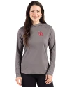 Houston Cougars Cutter & Buck Prospect Recycled  Featherlight Stretch Womens Hooded Pullover Elemental Grey Front Thumbnail Image