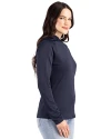 Auburn Tigers Cutter & Buck Prospect Recycled  Featherlight Stretch Womens Hooded Pullover Navy Blue Side Thumbnail Image