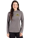North Carolina A&T Aggies Cutter & Buck Prospect Recycled  Featherlight Stretch Womens Hooded Pullover Elemental Grey Front Thumbnail Image
