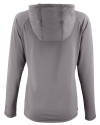 Navy Midshipmen Cutter & Buck Prospect Recycled  Featherlight Stretch Womens Hooded Pullover Elemental Grey Mannequin Back Thumbnail Image