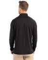 LSU Tigers Cutter & Buck Prospect Recycled Featherlight Stretch Mens Big & Tall Quarter Zip Black Back Thumbnail Image