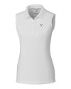 Virginia Cavaliers Cutter & Buck Womens Advantage Polo Sleeveless White Mannequin Thumbnail Image