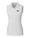 Oklahoma State Cowboys Cutter & Buck Womens Advantage Polo Sleeveless White Mannequin Thumbnail Image