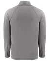 Navy Midshipmen Cutter & Buck Prospect Recycled Featherlight Stretch Mens Big & Tall Quarter Zip Elemental Grey Mannequin Back Thumbnail Image
