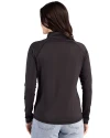 Oregon State Beavers Cutter & Buck Prospect Recycled Featherlight Stretch Womens Quarter Zip Black Back Thumbnail Image