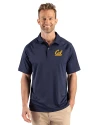 Cal Golden Bears Cutter & Buck Prospect Recycled Featherlight Stretch Mens Sport Polo Navy Blue Front Thumbnail Image