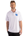 Kentucky Wildcats Cutter & Buck Prospect Recycled Featherlight Stretch Mens Sport Polo White Front Thumbnail Image