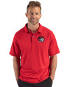 Winston-Salem State Rams Cutter & Buck Prospect Recycled Featherlight Stretch Mens Sport Polo Red Front Thumbnail Image
