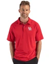 Houston Cougars Cutter & Buck Prospect Recycled Featherlight Stretch Mens Sport Polo Red Front Thumbnail Image