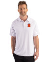 Syracuse Orange Cutter & Buck Prospect Recycled Featherlight Stretch Mens Sport Polo White Front Thumbnail Image