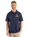 View image 7: North Carolina A&T Aggies Cutter & Buck Prospect Recycled Featherlight Stretch Mens Sport Polo Navy Blue Front