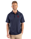 St Johns Red Storm Cutter & Buck Prospect Recycled Featherlight Stretch Mens Sport Polo Navy Blue Front Thumbnail Image