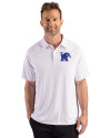 Memphis Tigers Cutter & Buck Prospect Recycled Featherlight Stretch Mens Sport Polo White Front Thumbnail Image