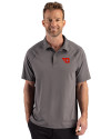 Dayton Flyers Cutter & Buck Prospect Recycled Featherlight Stretch Mens Sport Polo Elemental Grey Front Thumbnail Image