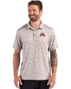 Minnesota Golden Gophers Cutter & Buck Coastline Recycled Double Peached Camo Print Mens Polo CONCRETE Front Thumbnail Image