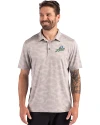 Florida Gulf Coast Eagles - Cutter & Buck Coastline Recycled Double Peached Camo Print Mens Polo CONCRETE Front Thumbnail Image
