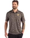 Vanderbilt Commodores Cutter & Buck Coastline Recycled Double Peached Camo Print Mens Polo Elemental Grey Front Thumbnail Image