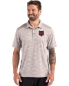 Arkansas State Red Wolves Cutter & Buck Coastline Recycled Double Peached Camo Print Mens Polo CONCRETE Front Thumbnail Image