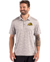Bowie State Bulldogs Cutter & Buck Coastline Recycled Double Peached Camo Print Mens Polo CONCRETE Front Thumbnail Image