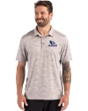 Creighton Bluejays Cutter & Buck Coastline Recycled Double Peached Camo Print Mens Polo CONCRETE Front Thumbnail Image