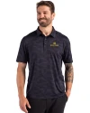Notre Dame Fighting Irish Cutter & Buck Coastline Recycled Double Peached Camo Print Mens Polo Navy Blue Front Thumbnail Image