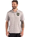 Army Black Knights Cutter & Buck Coastline Recycled Double Peached Camo Print Mens Polo CONCRETE Front Thumbnail Image