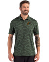 Florida A&M Rattlers - Cutter & Buck Coastline Recycled Double Peached Camo Print Mens Polo Hunter Green Front Thumbnail Image