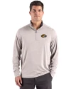 Missouri Tigers Cutter & Buck Forge Recycled Four-Way Stretch Mens Big & Tall Quarter Zip Pullover Polished Heather Front Thumbnail Image