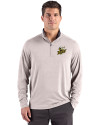 Baldwin Wallace Yellow Jackets Cutter & Buck Forge Recycled Four-Way Stretch Mens Big & Tall Quarter Zip Pullover Polished Heather Front Thumbnail Image