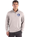 Saint Louis Billikens Cutter & Buck Forge Recycled Four-Way Stretch Mens Big & Tall Quarter Zip Pullover Polished Heather Front Thumbnail Image