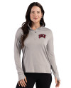 UNLV Rebels Cutter & Buck Forge Recycled Four-Way Stretch Womens Quarter Zip Pullover Polished Heather Front Thumbnail Image