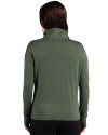 Notre Dame Fighting Irish Cutter & Buck Forge Recycled Four-Way Stretch Womens Quarter Zip Pullover Dark Hunter Heather Back Thumbnail Image