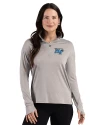 Middle Tennessee Blue Raiders Cutter & Buck Forge Recycled Four-Way Stretch Womens Quarter Zip Pullover Polished Heather Front Thumbnail Image