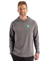 North Dakota Cutter & Buck Prospect Recycled Featherlight Stretch Mens Hooded Pullover Elemental Grey Front Thumbnail Image