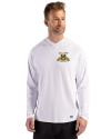 North Carolina A&T Aggies Cutter & Buck Prospect Recycled Featherlight Stretch Mens Hooded Pullover White Front Thumbnail Image