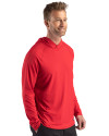 Louisville Cardinals Cutter & Buck Prospect Recycled Featherlight Stretch Mens Hooded Pullover Red Side Thumbnail Image