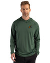 Florida A&M Rattlers - Cutter & Buck Prospect Recycled Featherlight Stretch Mens Hooded Pullover Hunter Green Front Thumbnail Image