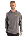 Fort Valley State Wildcats Cutter & Buck Prospect Recycled Featherlight Stretch Mens Hooded Pullover Elemental Grey Front Thumbnail Image