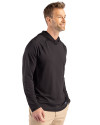 Oklahoma Sooners  Cutter & Buck Prospect Recycled Featherlight Stretch Mens Hooded Pullover Black Side Thumbnail Image