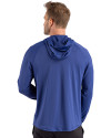 Indiana State Sycamores Cutter & Buck Prospect Recycled Featherlight Stretch Mens Hooded Pullover Tour Blue Back Thumbnail Image