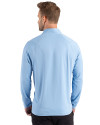 Villanova Wildcats Cutter & Buck Prospect Recycled Featherlight Stretch Mens Quarter Zip Atlas Light Blue Back Thumbnail Image