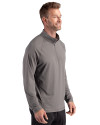 Villanova Wildcats Cutter & Buck Prospect Recycled Featherlight Stretch Mens Quarter Zip Elemental Grey Side Thumbnail Image