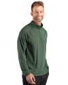 Southeastern Louisiana Lions Cutter & Buck Prospect Recycled Featherlight Stretch Mens Quarter Zip Hunter Green Side Thumbnail Image
