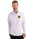 Oakland Golden Grizzlies Cutter & Buck Prospect Recycled Featherlight Stretch Mens Quarter Zip White Front Thumbnail Image