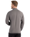 UNC Wilmington Seahawks - Cutter & Buck Prospect Recycled Featherlight Stretch Mens Quarter Zip Elemental Grey Back Thumbnail Image
