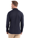 UNC Wilmington Seahawks - Cutter & Buck Prospect Recycled Featherlight Stretch Mens Quarter Zip Navy Blue Back Thumbnail Image