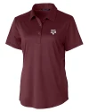Texas A&M Aggies Cutter & Buck Prospect Eco Textured Stretch Recycled Womens Short Sleeve Polo Bordeaux Mannequin Thumbnail Image