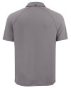 Navy Midshipmen Cutter & Buck Prospect Recycled Featherlight Stretch Mens Big & Tall Sport Polo Elemental Grey Mannequin Back Thumbnail Image