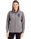 UC Davis Alumni Cutter & Buck Roam Recycled Buttery-Soft Knit Womens Full Zip Jacket Elemental Grey Front Thumbnail Image