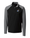 Kansas Jayhawks Cutter & Buck Response Lightweight Hybrid Quarter Zip Mens Pullover Windbreaker Black Mannequin Thumbnail Image